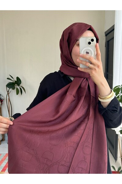 HAREM SCARF وشاح نورا دايموند ماريا شال باللون العنابي