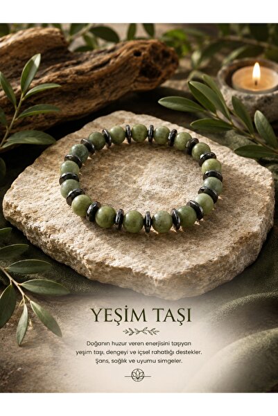 Liacharm Special Design Natural Jade Stone Bracelet - Healing Energy & Luck B...