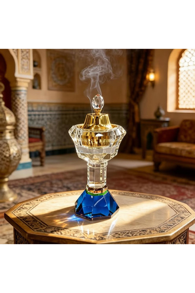 NUJET Luxury Dongfeng crystal incense burner high foot aromatherapy stove des...