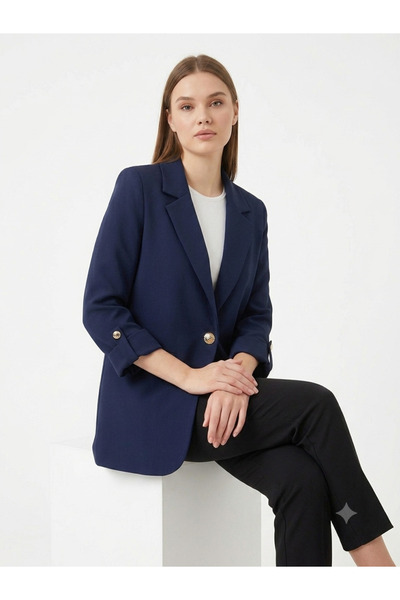 TUĞBA ERGÜL Kadın Basic Double Blazer Ceket
