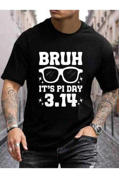 799 100% Cotton Bruh It's 3.14-Funny Pi Day Saying Math Teachers Men's Black ...