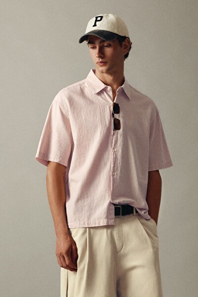 Pull & Bear Kareli kısa kollu gömlek