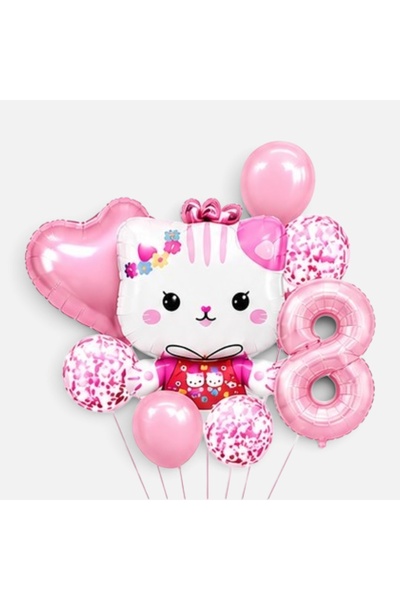 ALYA PARTİ 8 yaş hello kitty doğum günü seti doğum günü konsepti