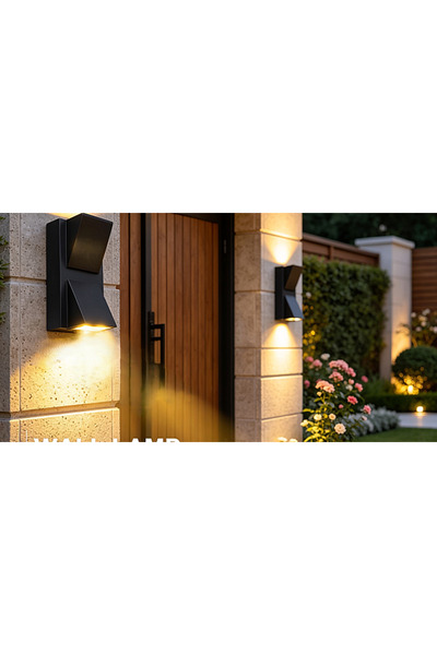 Hummer TARAZ إضاءة خارجية للبوابة، ضوء أصفر صغير، مزدوج الأمان والأناقة، 10 واط