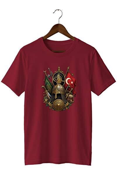 The Baski Osmanska carstva Tugra i simboli ratnika na unisex majici – istorij...