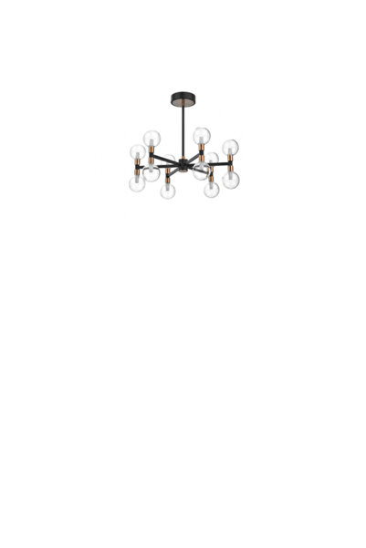 Siera Stellar Round Chandelier Black and Gold MD 21001011