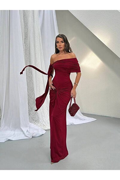 MAXMOOR GLORY Maxi Elbise 1404 - Bordo