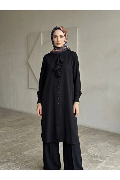 Naknaku Biritli Trouser Suit-Black
