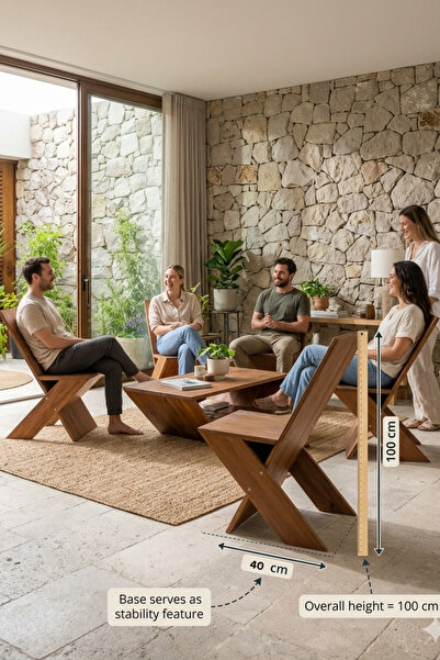 ibrahim suleiman al saqami Classic Plywood Dining Chair 40x40x100 cm | Minima...