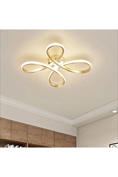 Laleluli Candelabru LED pentru living sau dormitor, 50 cm, Auriu, 72W, LALELU...