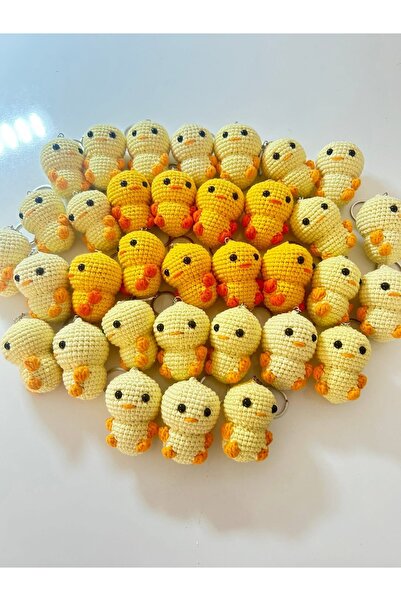 edirneörgü Amigurumi Civciv Anahtarlık – Örgü Çanta Süsü – Hediyelik