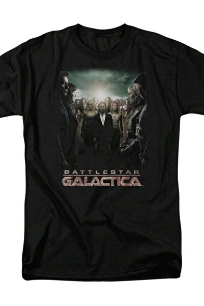 4CR تي شيرت Battlestar Galactica Crossroads مرخص من البرنامج التلفزيوني الخيا...