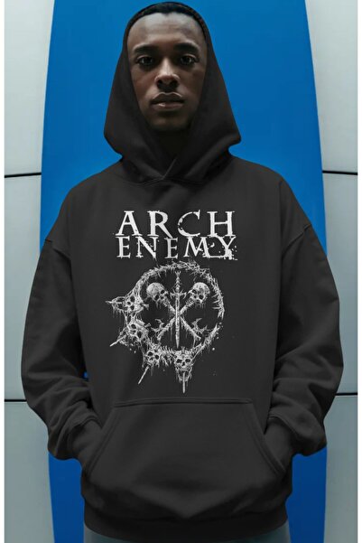 SEVBANO Arch Enemy Rock Metal Music Group Hanorac premium oversize unisex cu ...