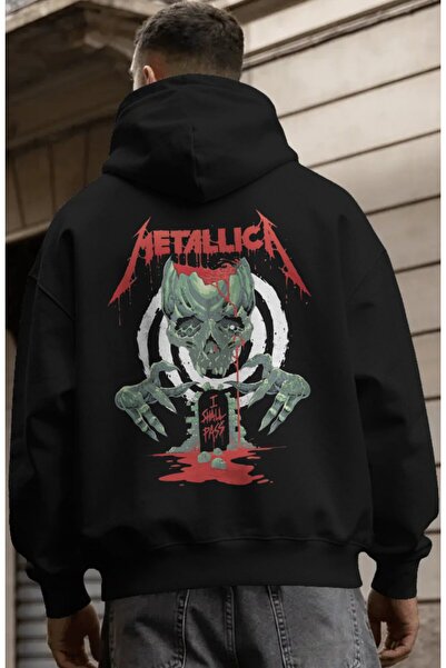 SEVBANO Metallica Rock Metal Music Band Back Printed Unisex Oversize Premium ...