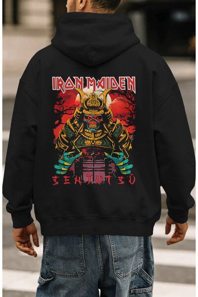 SEVBANO هودي فاخر كبير الحجم مطبوع عليه فرقة موسيقى روك ميتال من Iron Maiden ...