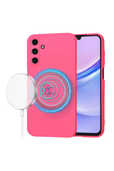 Techsuit Husă pentru Samsung Galaxy A15 4G, SoftFlex MagSafe, fuchsia - fuchsia