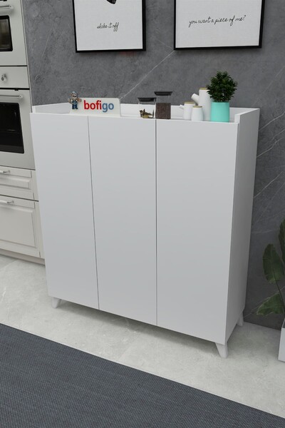 Bofigo Dulap multifuncțional cu 3 uși, Dulap de bucătărie multifuncțional, Du...
