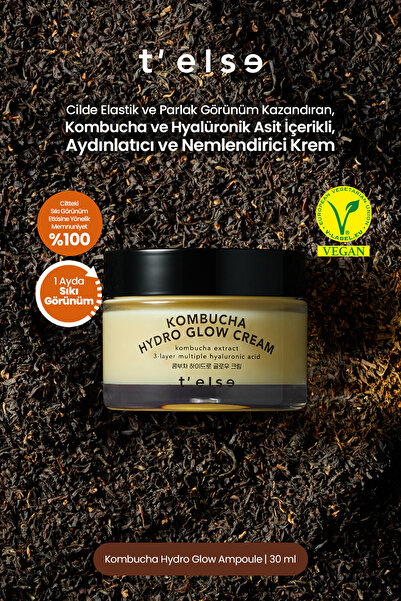 T'else Cilde Parlak Görünüm Kazandıran Aydınlatıcı ve Nemlendirici Krem T’ELSE Kombucha Hydro Glow Cream