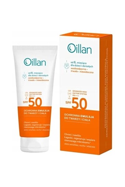Oillan Emulsie protectoare, SPF 50, pentru piele sensibilă, 100ml