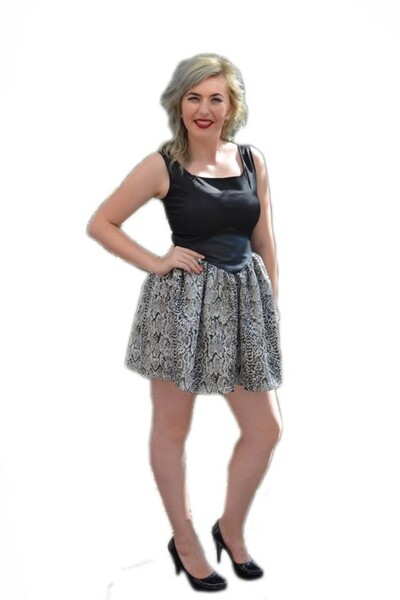 OEM Rochie de culoare negru-argintiu si insertie din piele ecologica