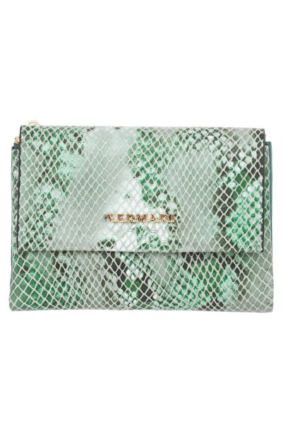 Vermari Portofel de damă din piele verde Vipera