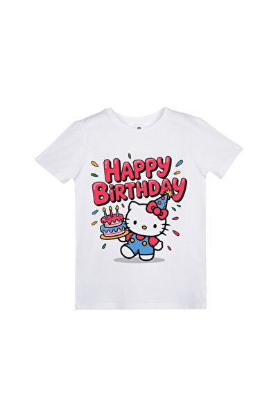 EZ Design Hello Kitty Birthday Themed Printed Children's T-Shirt