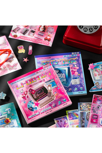 Choice1 CD 20sheets Kawaii Ins Neon Department Store Daily Small Items Patter...