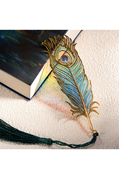 Choice3 Peacock Feather 1Pc Elegant Chinese Style Metal Translucent Peacock F...