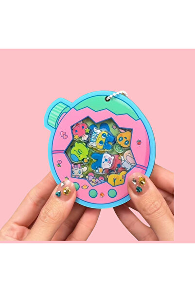 Choice قلادة رattle الجديدة من Bandai، قلادة أكريليك متأرجحة بتصميم Tamagotch...