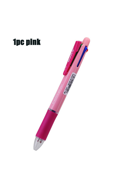 choice2 1pc pink pen 4 In 1 Multicolor Erasable Gel Pen Ballpoint Pen, 4 Colo...