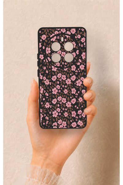 Vip Case حافظة سيليكون متوافقة مع هاتف Realme 12 Pro بنمط زهرة وردية صغيرة