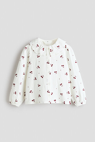 H&M Desenli Muslin Bluz
