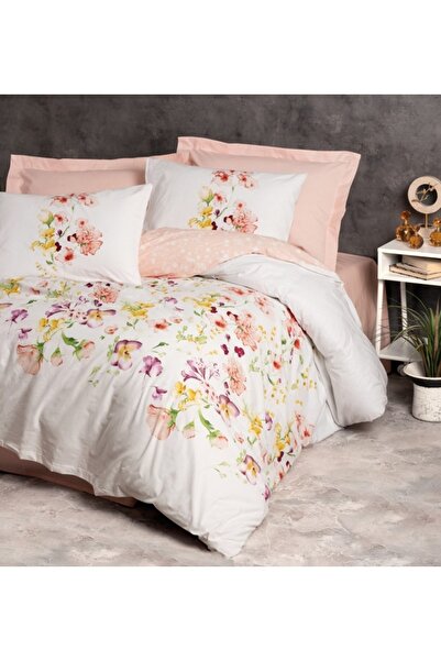 Cotton Box Huse de pilotă pentru o persoană - Roz - Cu model floral