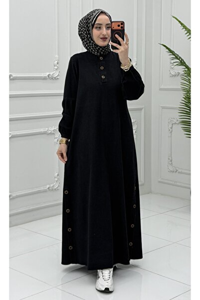 Generic Brand Naz Dress Denim Black Stylish Women's Dress Modern Casual Combi...