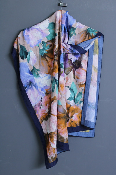OttomanSilk Aquarelle Patterned Kraş Shawl