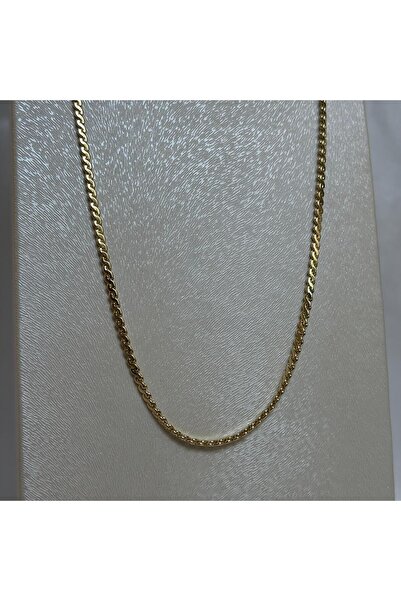 Yonida Jewelry 14K Gold Renk Kaplama Bitişik S Kıvrımlı Zincir 45 Cm Luxury K...