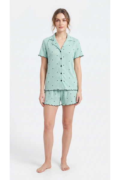 FAMES PİJAMA Pajama Sets - Green - Shorts Length
