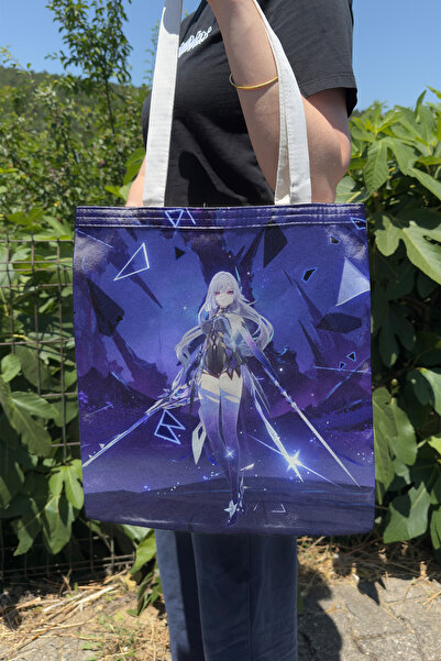 ZipZap Skirk Genshin Impact V2 Double-Sided Canvas Print Tote Bag Anime Bag