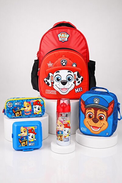 PAW PATROL X Dekomus Licensed Marshall 40 cm Large Size School Bag, Thermos L...