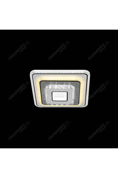 OEM Lustra LED cu cristal MITA 39W, 20x20cm, Patrata, Lumina Rece/Calda/Neutr...