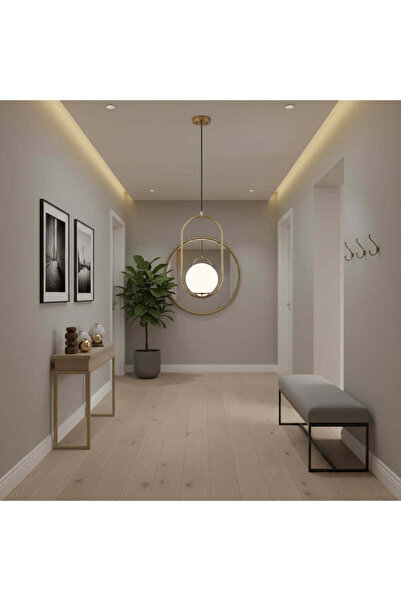 DIGITAL Merchandise Lustra LOFT Gallery Modern, 1x E27, Alb Auriu, Metal, Ina...