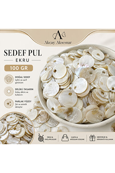 Akçay Aksesuar Sequins (100 Gr) - Ecru