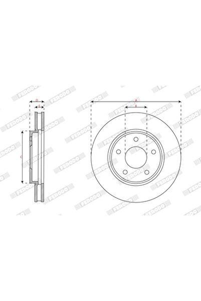 FERODO Set Discuri De Frana Ddf2908C Nissan Nv200/Nv200 / Evalia