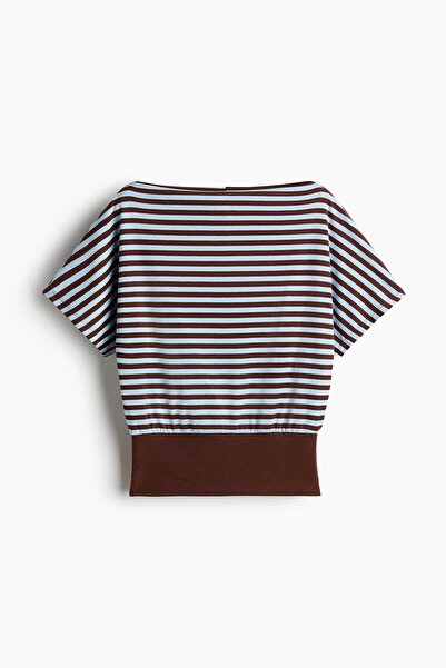 H&M Pamuklu ve Kayık Yakalı Üst