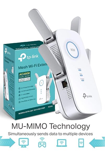 Mesh موسع نطاق عالمي مزدوج النطاق Ac2600 من تي بي لي ان كيه مع منفذ جيجابت وا...