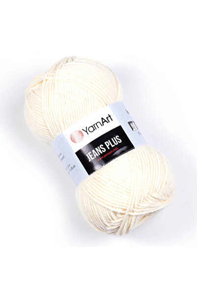 Yarnart Jeans Plus Kırık Beyaz Koton Yazlık Tüylenmez El Örgü İpi 03