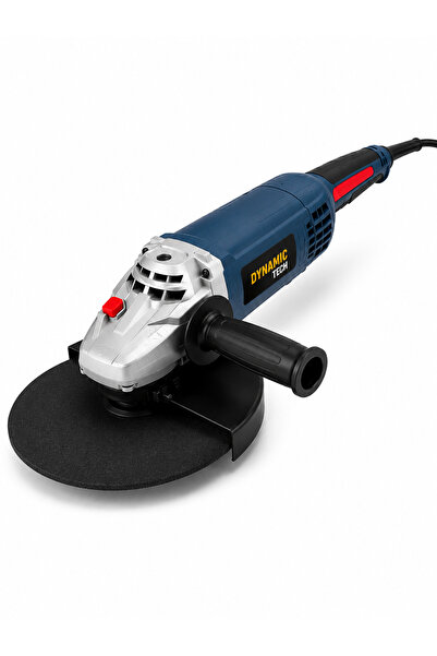DynamicTech Profesyonel 2400W 230 mm Profesyonel Büyük Avuç Taşlama Makinesi Spiral 6000 RPM Metal Gövde