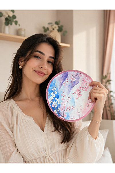 Lilac Home 2’li Katlanabilir Yuvarlak Yelpaze
