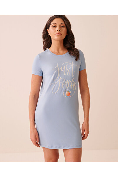 La Vie en Rose Peach Print Super Soft Short Sleeve Sleepshirt