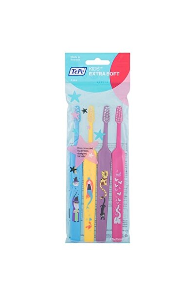 TePe Kids Select Συμπαγής Οδοντόβουρτσα, Εξαιρετικά Μαλακή, Συσκευασία 4 τεμα...